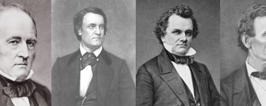 1860 Presidential Candidates: Bell, Breckinridge, Douglas, Lincoln