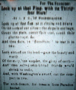 First part of poem from Frederick Examiner